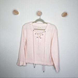 Cloth & Stone pink pull over Top